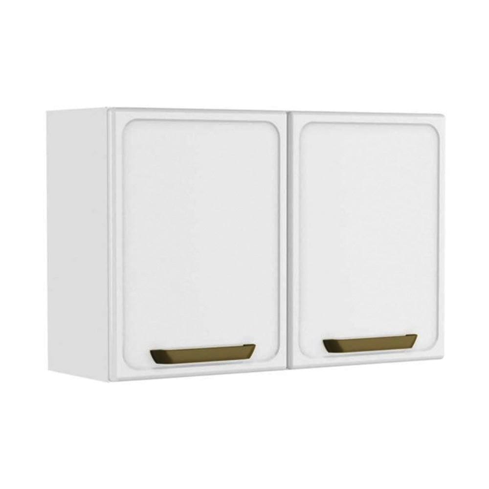 Armário Aéreo p/ Cozinha Bella c/ 2 Portas 80cm Branco - Bertolini