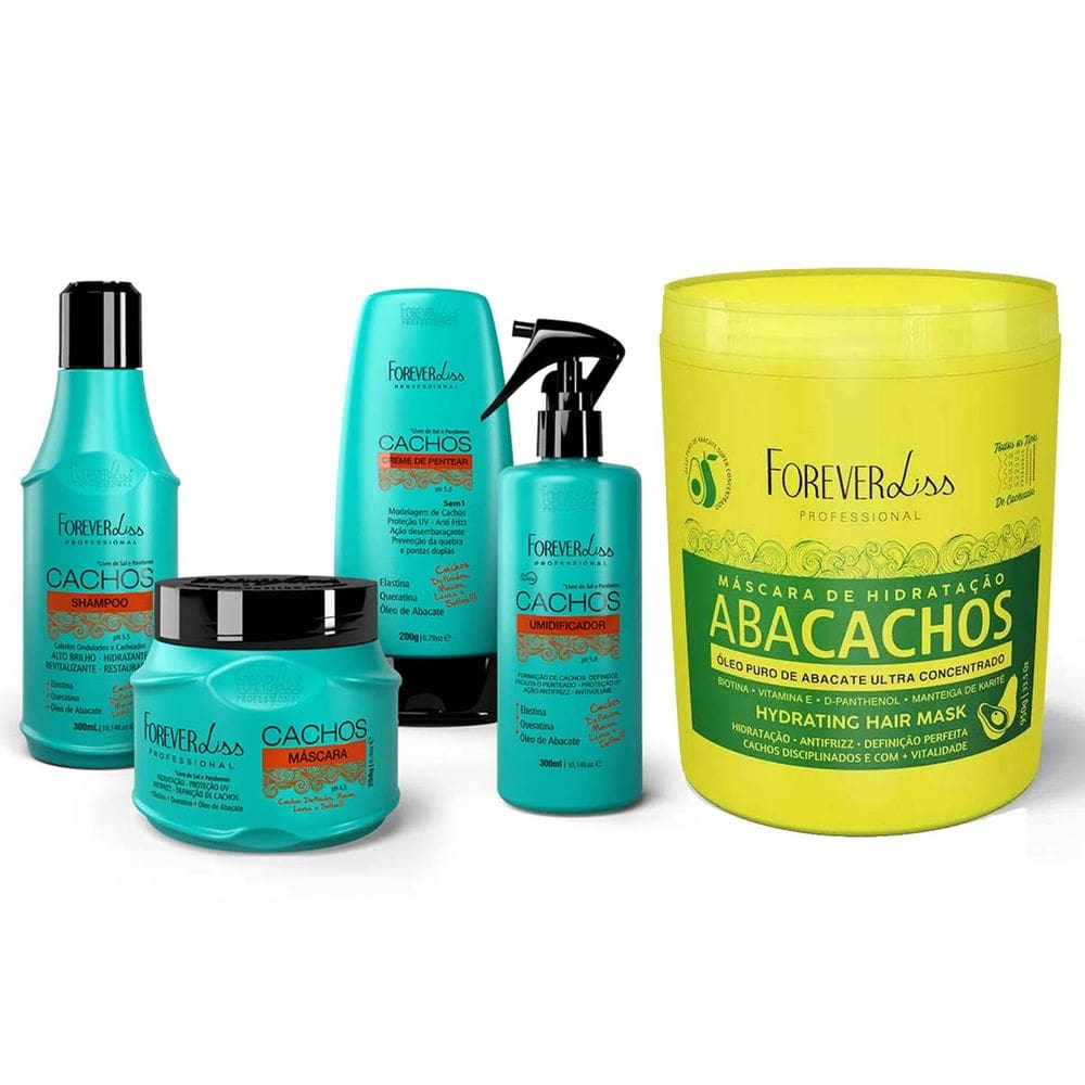 Kit Manutenção dos Cachos e Masc. Abacachos Forever Liss