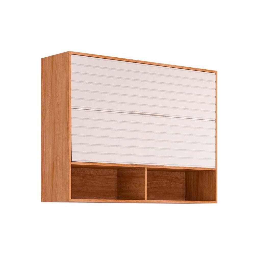 Armário Aéreo Cozinha Modulado Esplendida c/ 2 Portas Basculantes 120cm Cinamomo/Branco - MGM