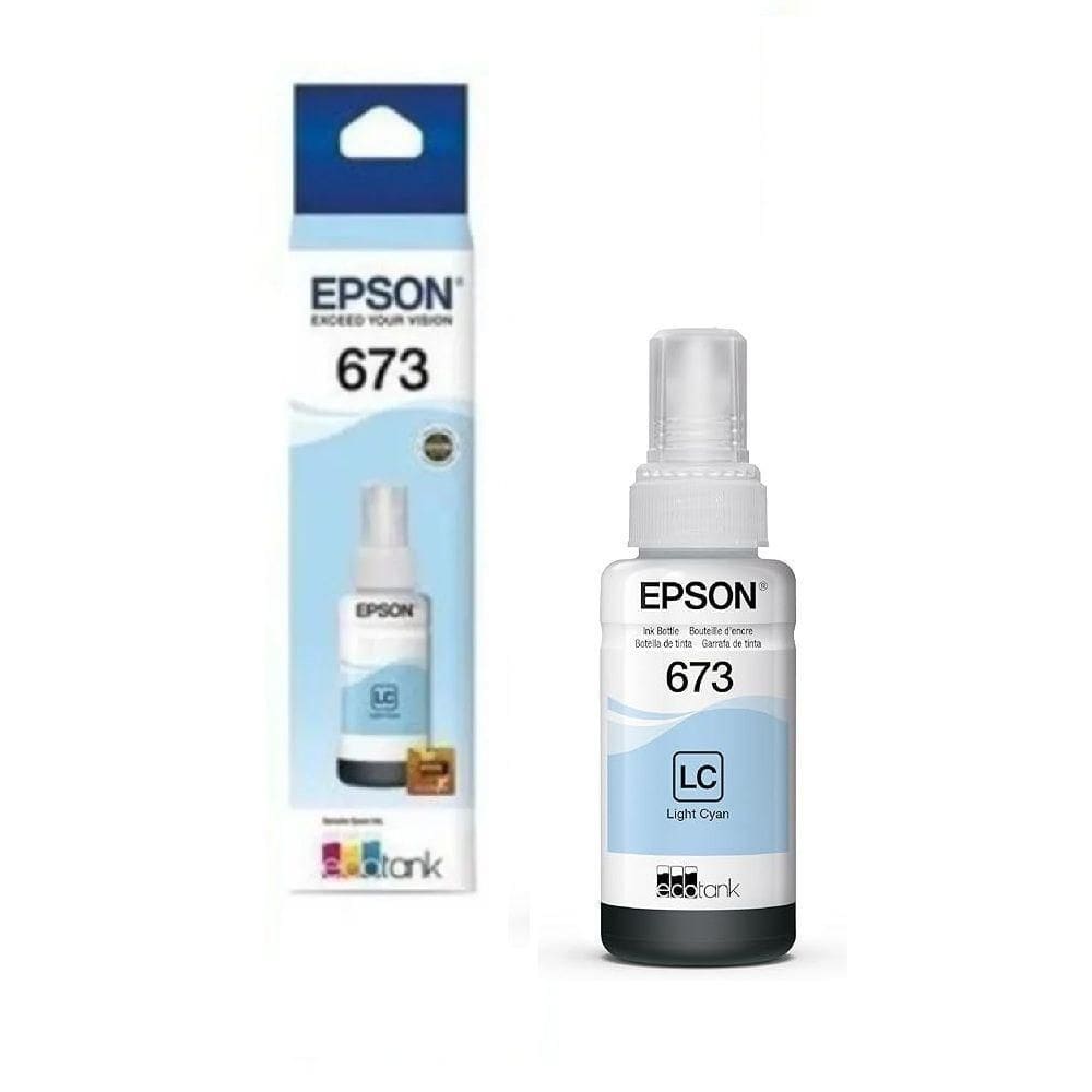 Tinta Epson autêntico 673 T673 T673120 Light Ciano L800 L810 L1800 L805 L850 70ml
