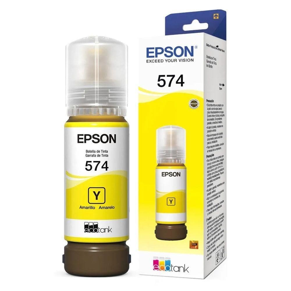 Tinta Epson T574120al T574120 T574 574 Amarelo autêntico L8050 L18050 L 8050 L 18050 70ml