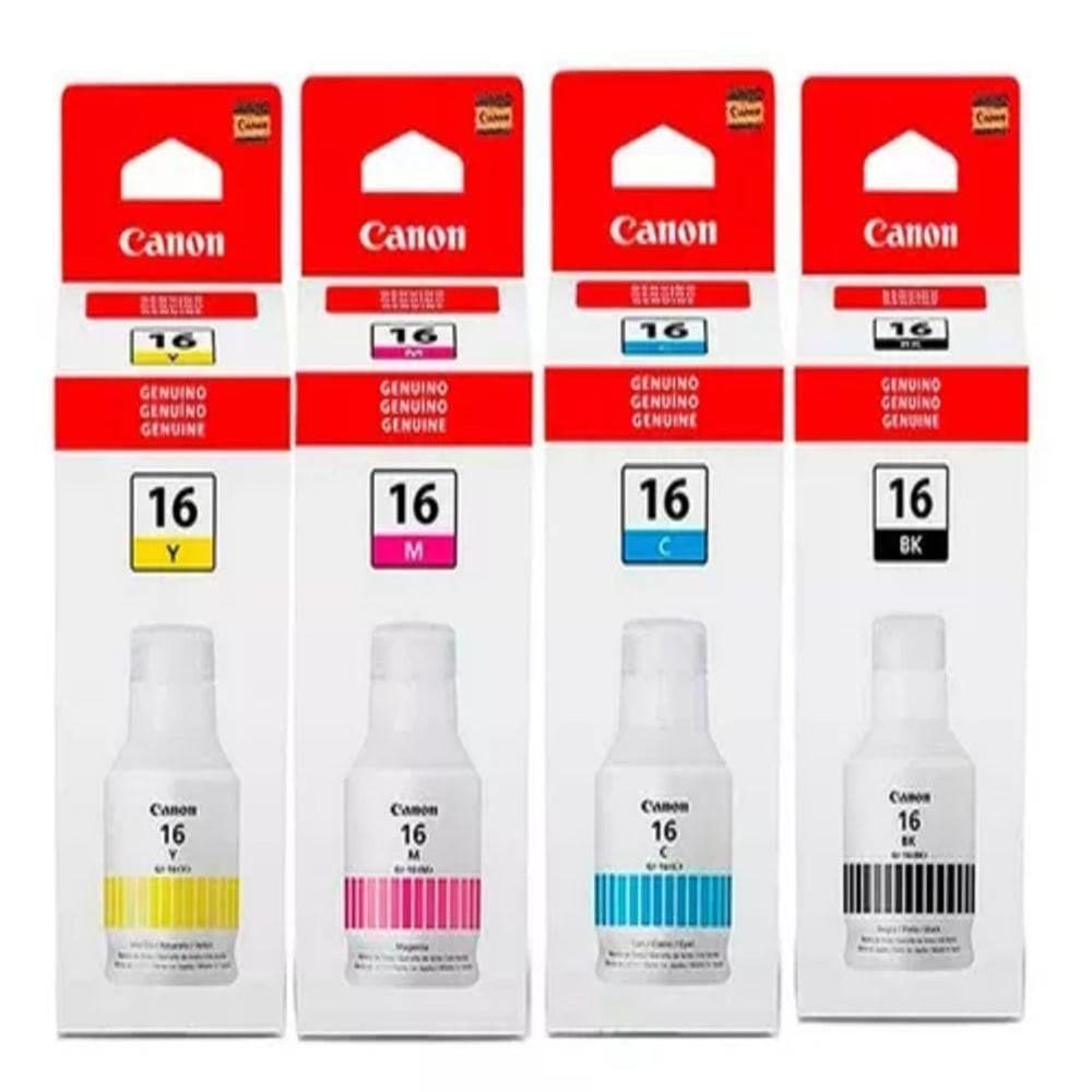 Kit Tinta Canon Mega Tank Gi16 Gi-16 Gx6010 Gx7010 Gx5010 4 Cores autêntico