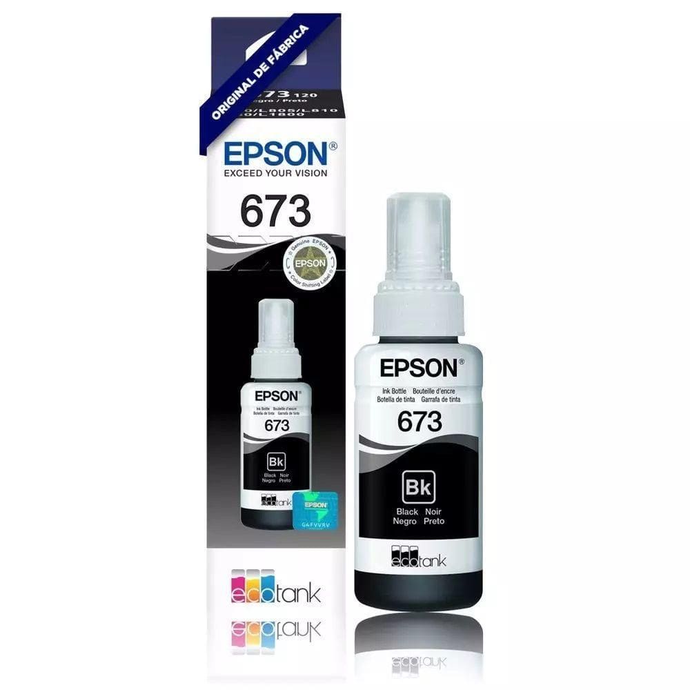 Tinta Epson autêntico 673 T673 T673120 Preto L800 L810 L1800 L805 L850 70ml