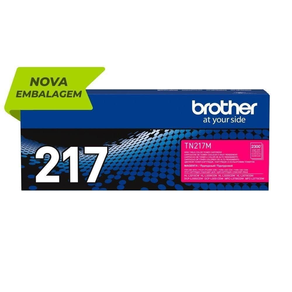 Cartucho Toner Brother Magenta Tn217m Tn-217m Cx 1 Un Tn217 Tn-217 autêntico