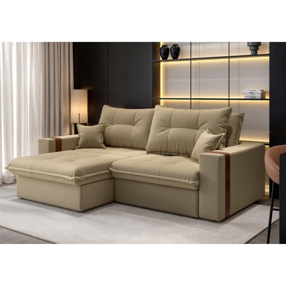 Sofá-cama Ipanema 3 Lugares Linho Azul Marinho 200cm