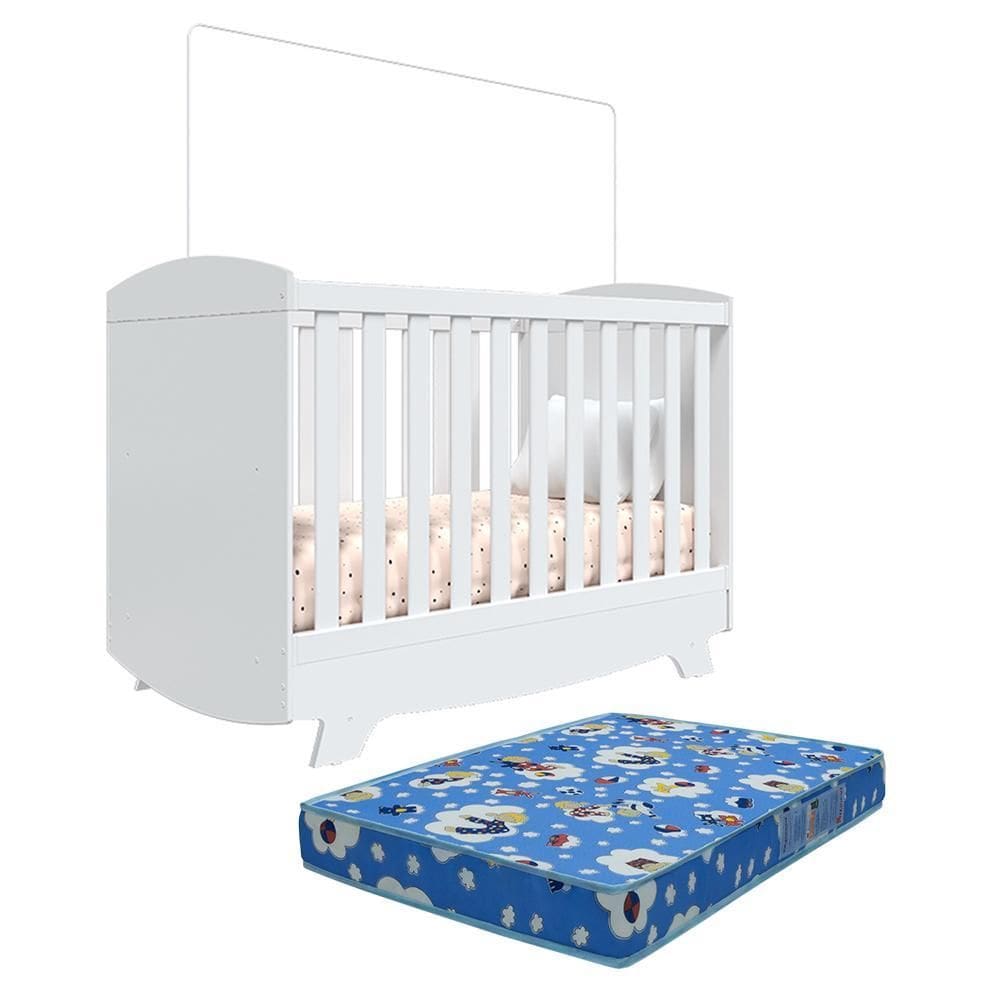 Berço Americano Cris Retrô 3 em 1 com Colchão Baby Physical - Móveis Peroba
