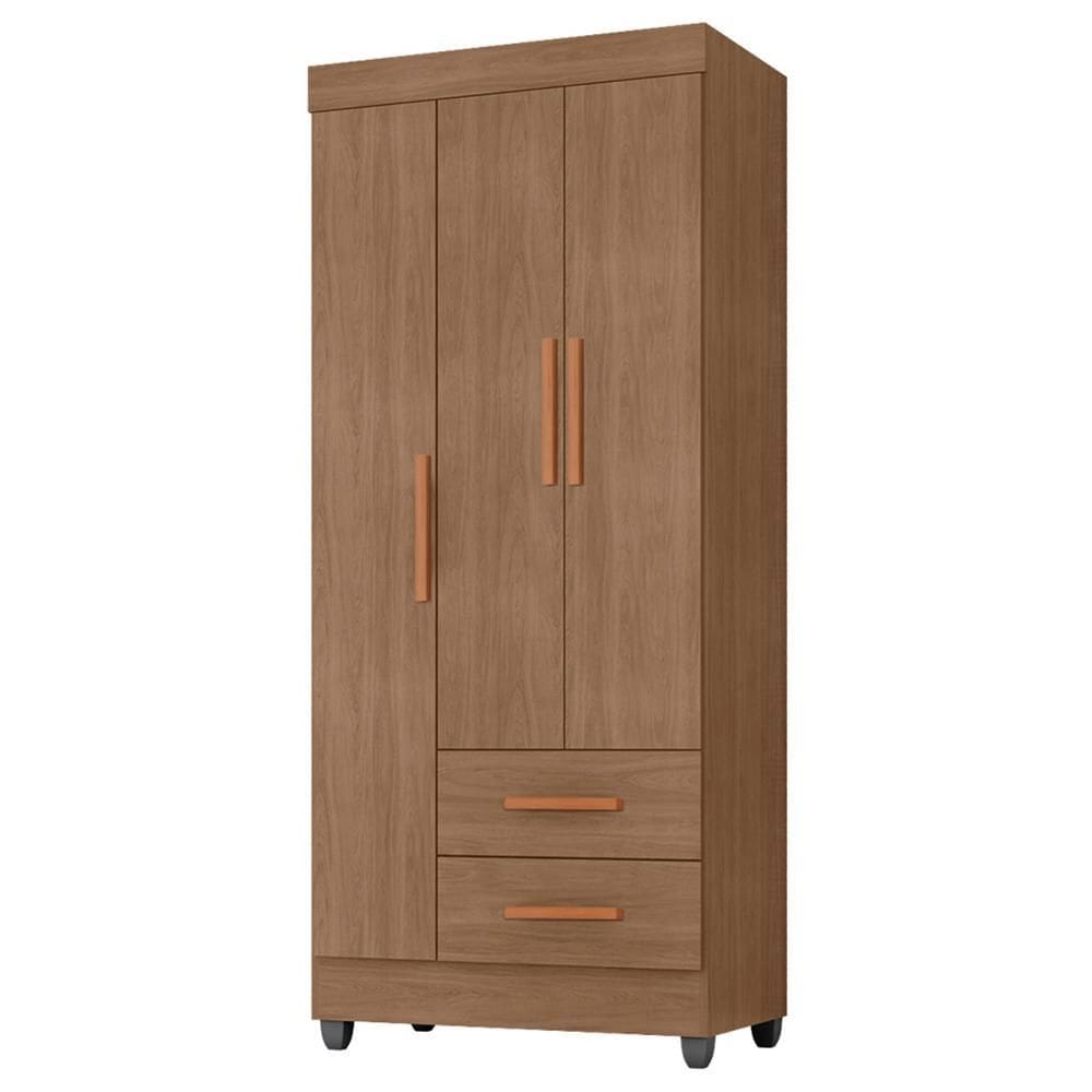 Guarda Roupa Solteiro Lite 3 Portas e 2 Gavetas - Móveis Leão
