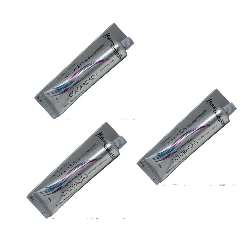 Kit 03 Tinta Louro Médio Acobre. Nº 7.4 Mairibel/Hidraty 60g