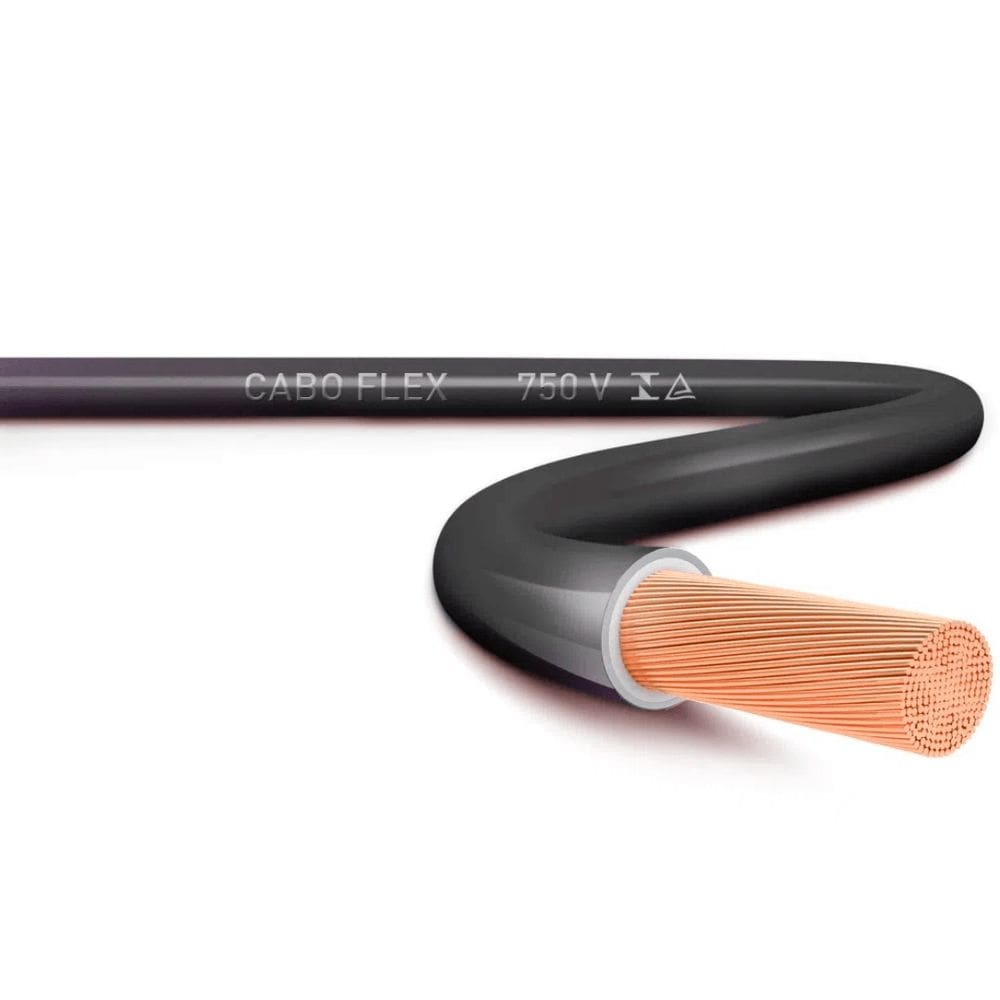 Metro de Cabo Flexível Fio Elétrico Megatron 6MM 750V - Preto