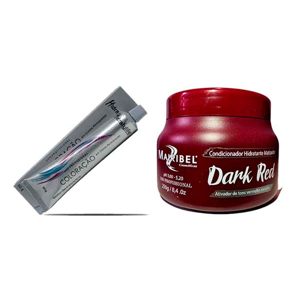 Kit Dark Red 01 Mascara e 01 Tinta Nº 66.66 Mairibel/Hidraty