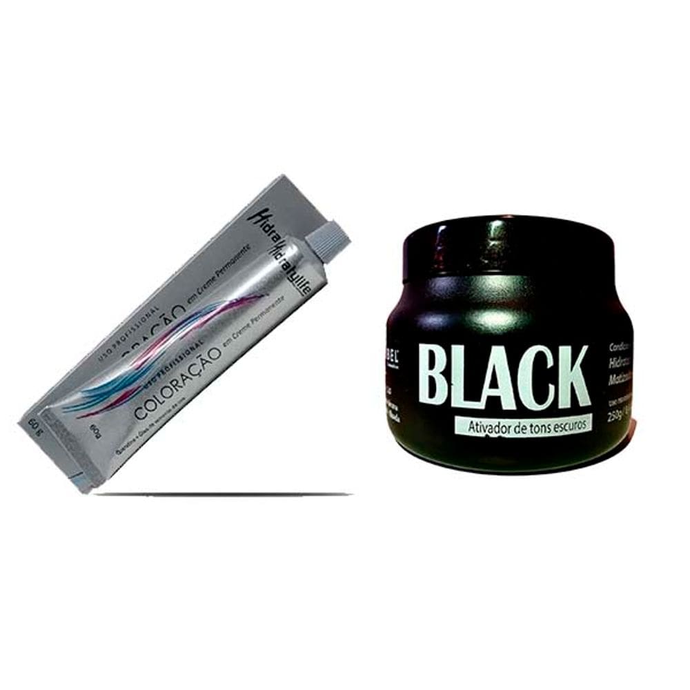 Kit Preto Azulado 01 Mascara 250g e 01 Coloração Mairibel