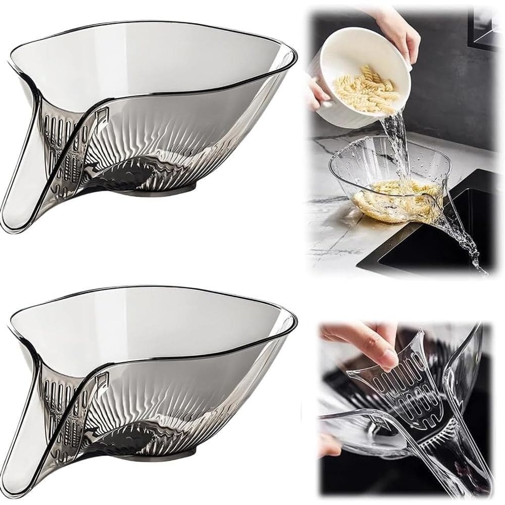 scorredor de Alimentos, Com Bico Dreno Removível, Pote para Lavar Frutas, Legumes, Macarrão, Arroz