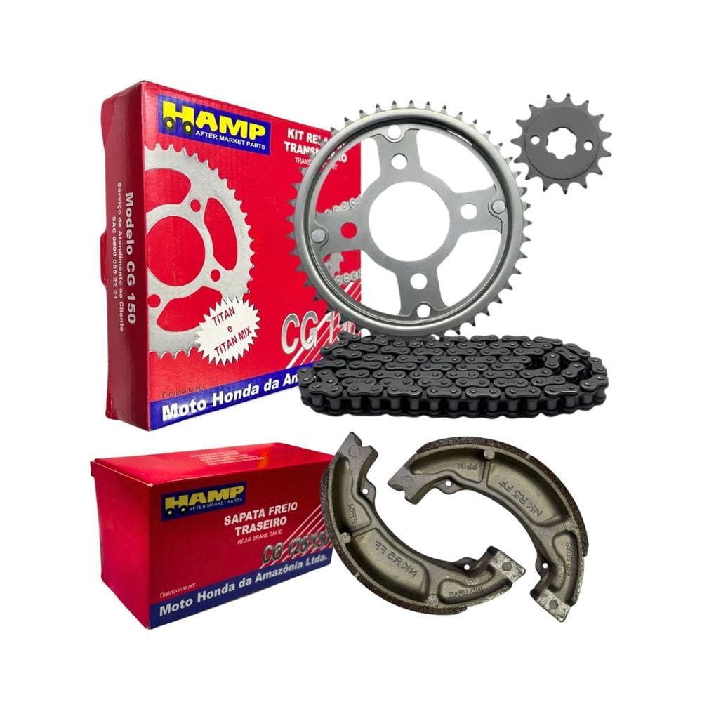 Kit Relação Patim Lona Traseira Cg Titan Fan 160 autêntico