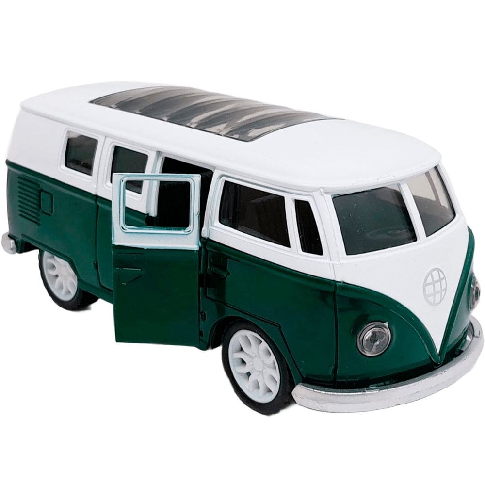 Carro Miniatura Volkswagen Colecionável Kombi Verde Fricção