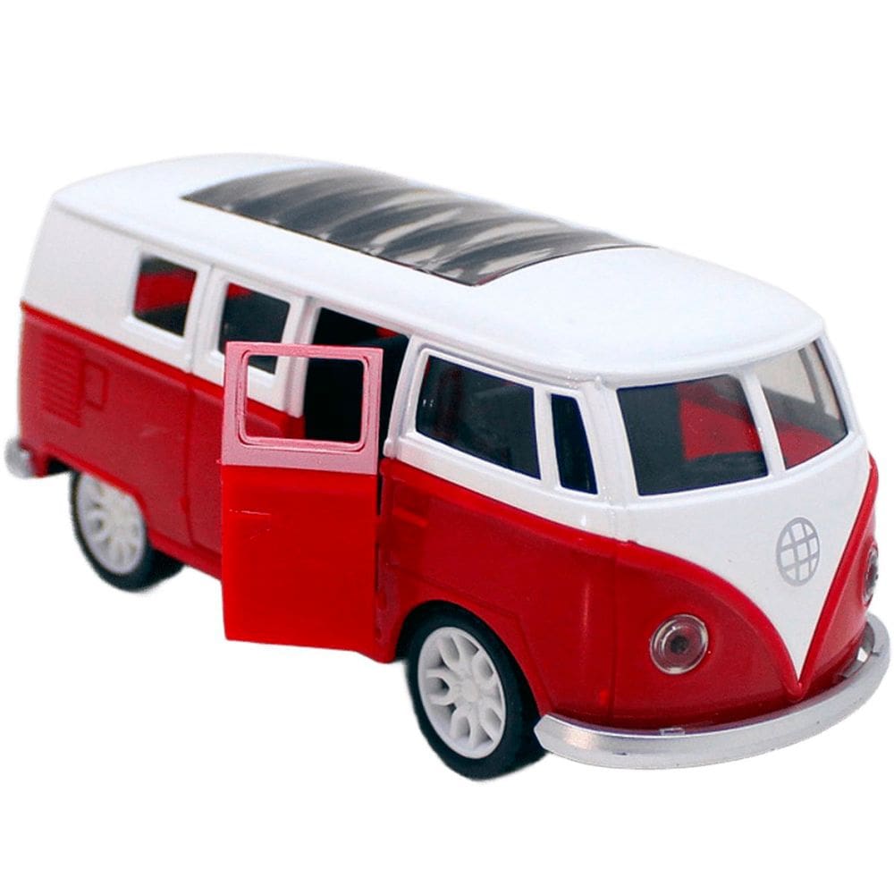 Carro Miniatura Volkswagen Coleção Kombi Vermelho Á Fricção