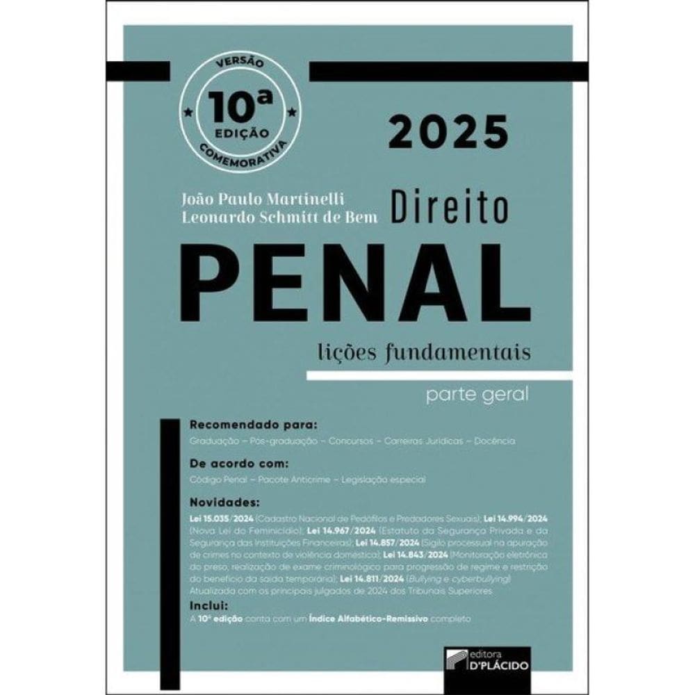 Direito Penal - Lições Fundamentais - Parte Geral - 2025