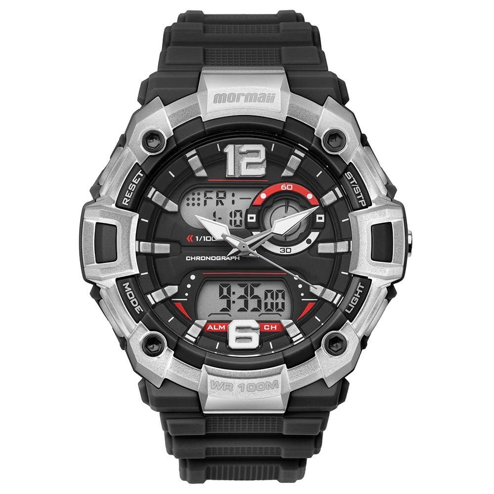 Relógio Mormaii Masculino Action Preto - MO17738R/8P