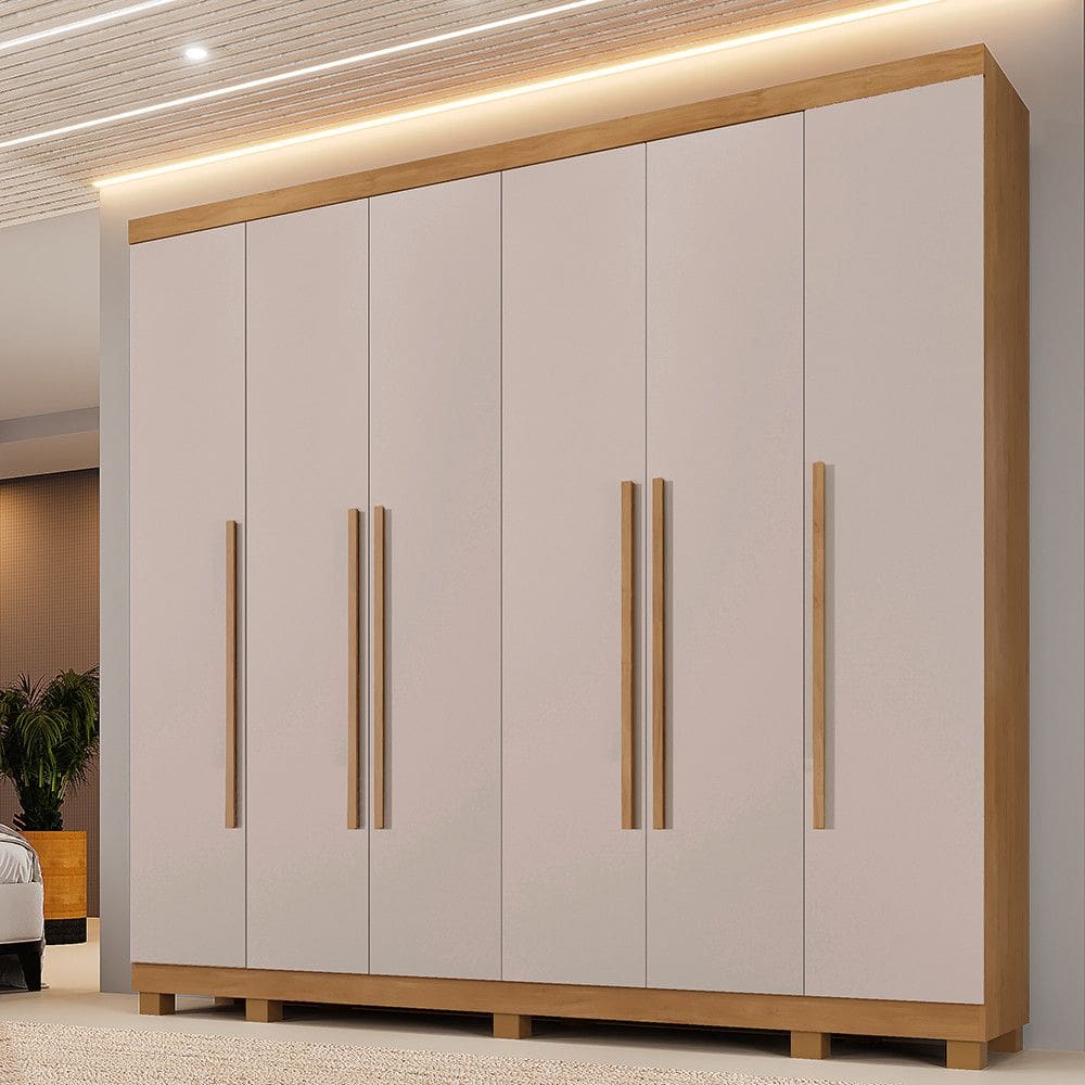 Guarda Roupa Casal 6 Portas com Pés Atlanta Benetil