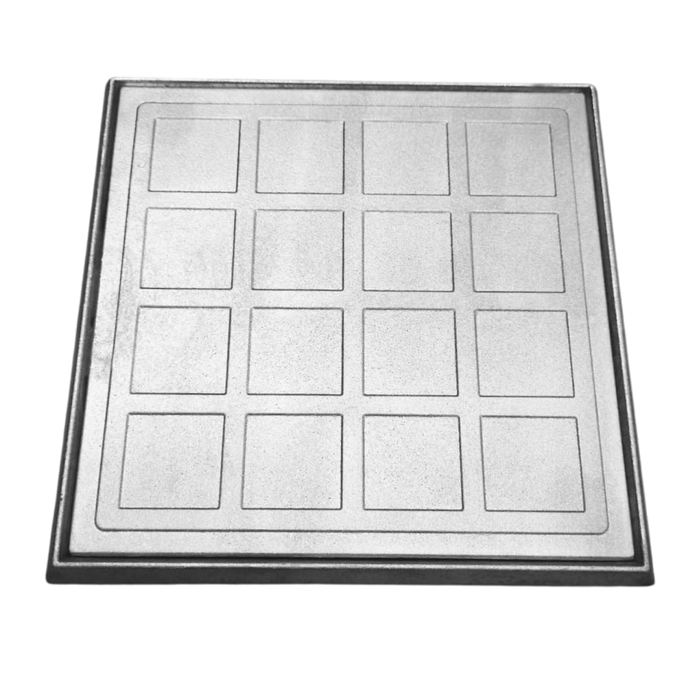 Ralo Tampa Alumínio Ralo Cego 30cm x 30cm com Suporte