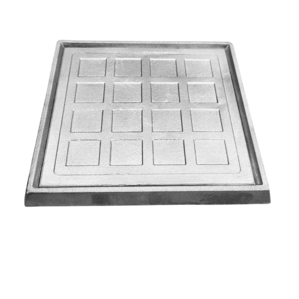 Ralo Tampa Alumínio Ralo Cego 15cm x 15cm com Suporte