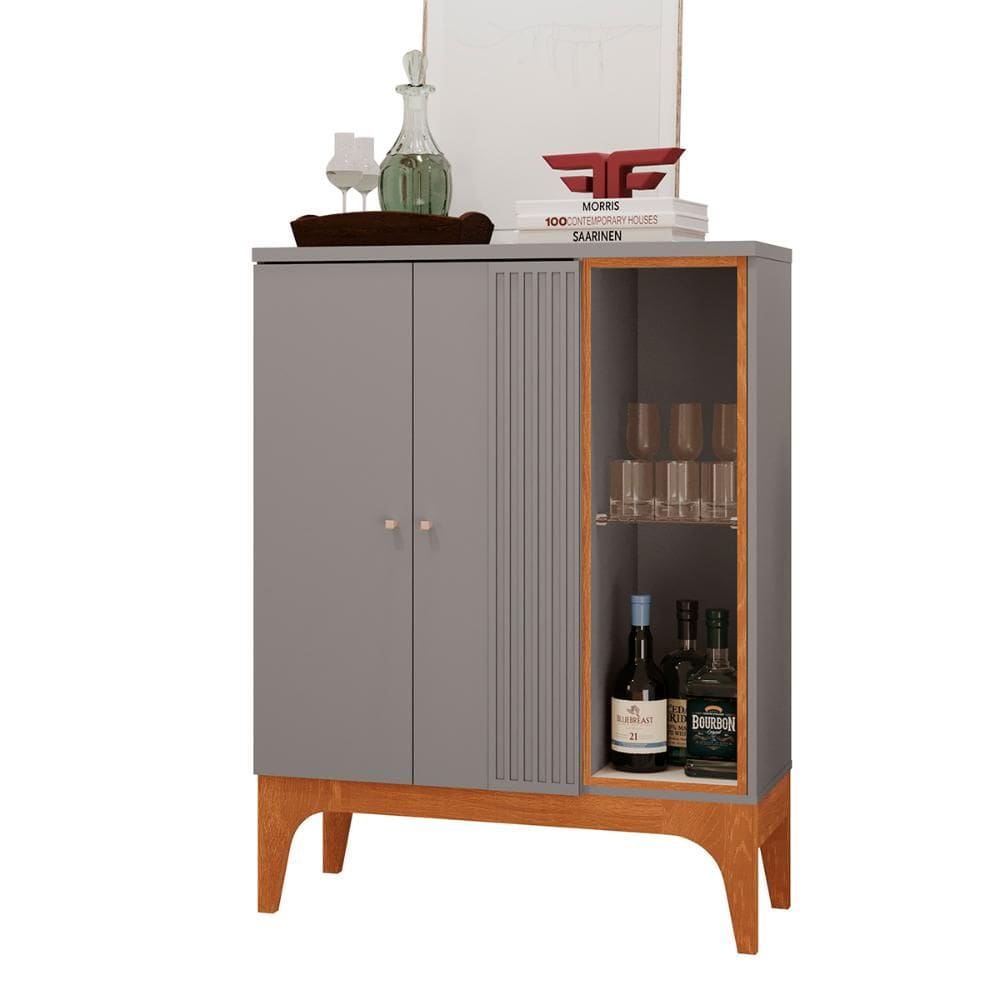 Aparador Bar Buffet Veneza 2 Portas Com Adega Interna