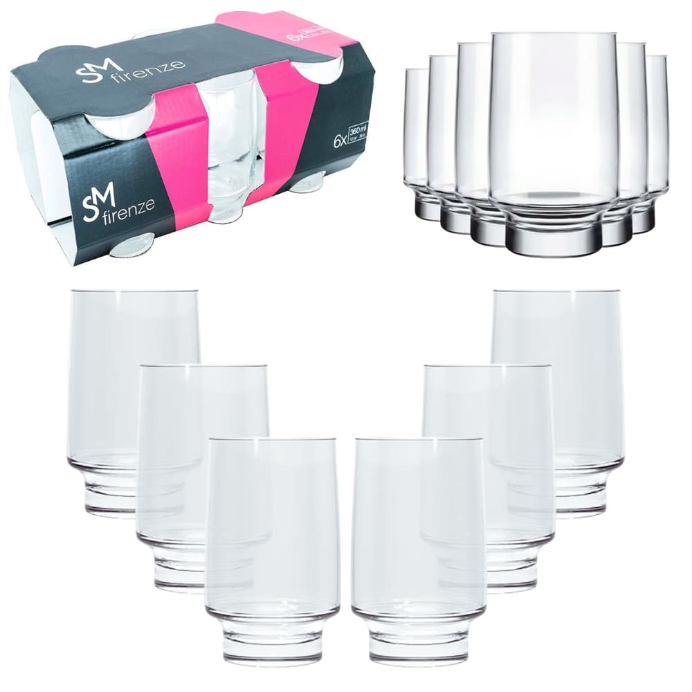 Jogo 6 Copos Nadir Figueiredo Long Drink Fizenze 360ml Sm