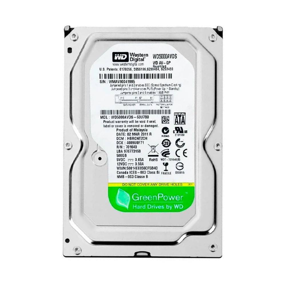 HD Western Digital WD5000AVCS-632DY1 500GB, SATA II 3Gb/s, 5400RPM, 16MB Cache, 3.5"