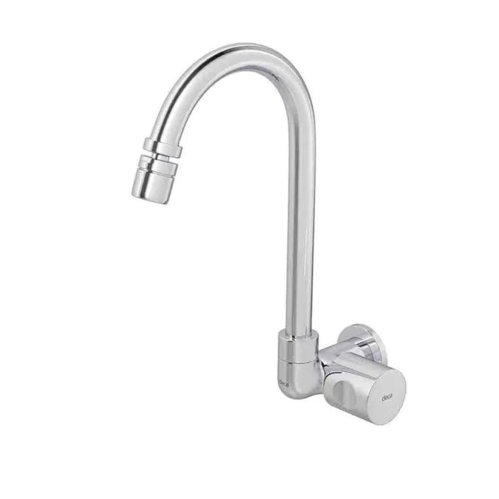 Torneira Aspen Cozinha de Parede Bica Móvel Cromado Jato Aerado Abertura 1/4 de Volta Deca