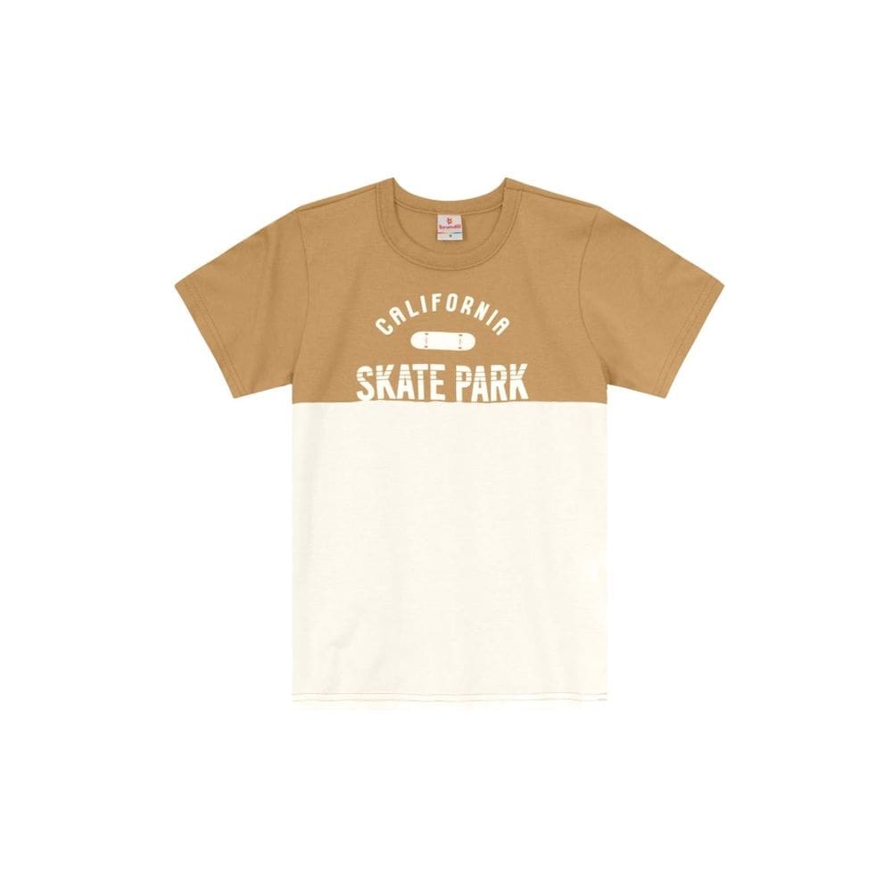 Camiseta Infantil Menino Skate Marrom Brandili