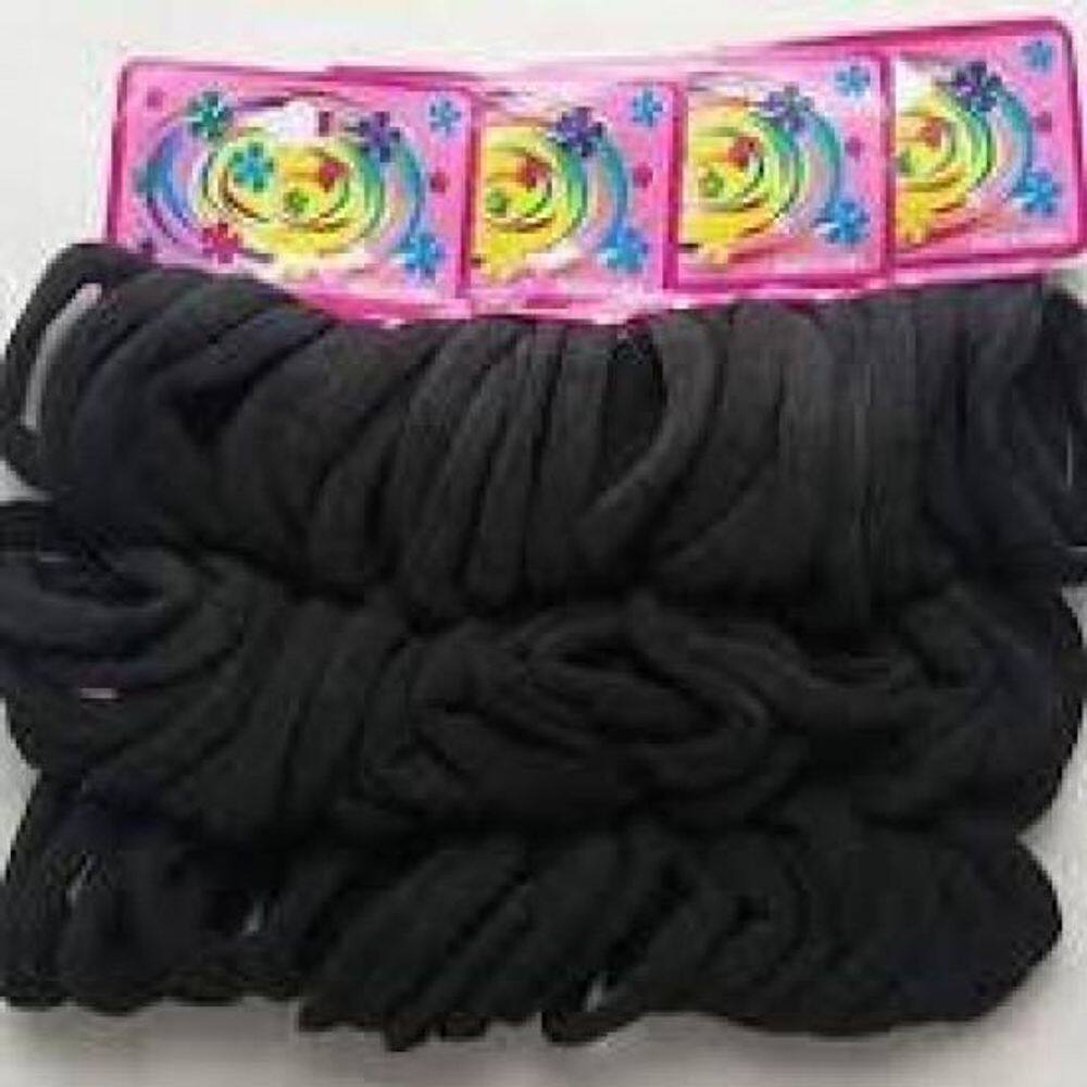 Elástico Cabelo Rabicó Xuxinha Pacote 72 Peças Preta C/ 06 P