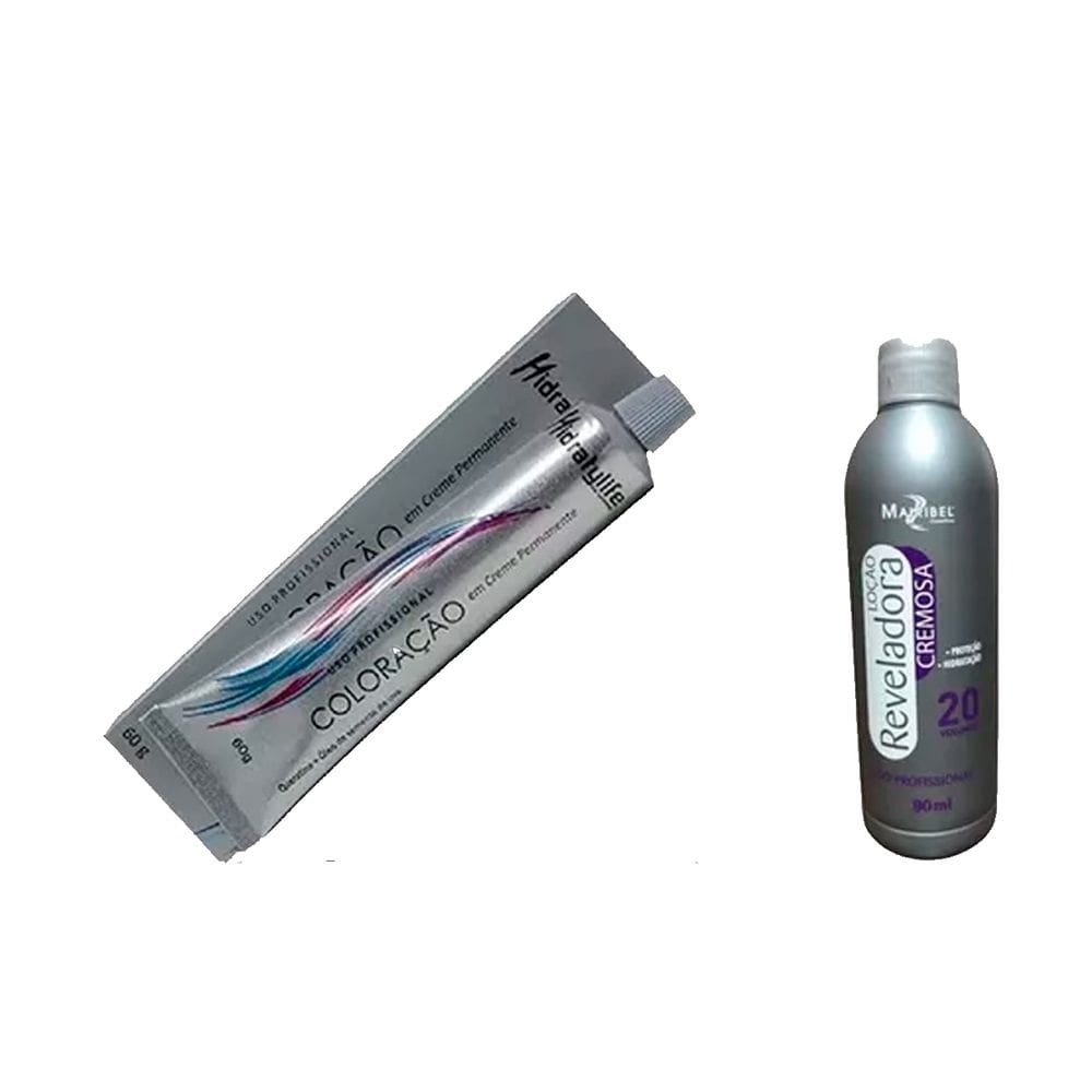 Kit Tinta Azul Royal 01 Coloração, 01 OX 20 VL 90ml Mairibel