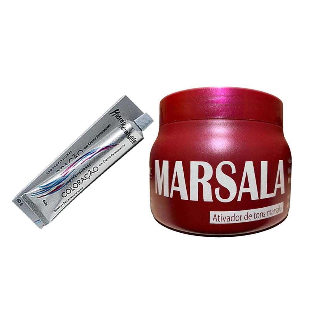 Kit Vinho Marsala 01 Mascara 500g e 01 Coloração Mairibel