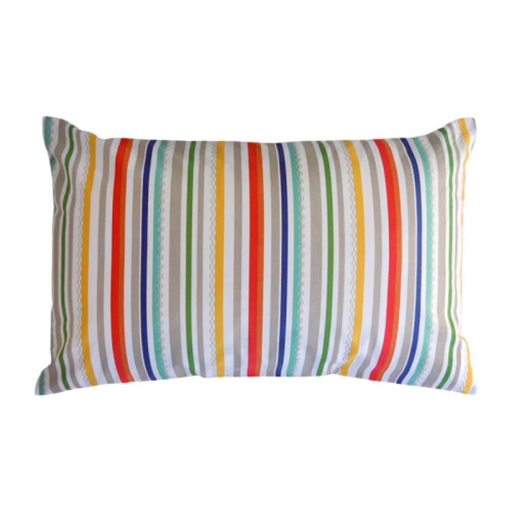Capa Almofada Vivain Rineira Infantil Listrada Bege Colorida