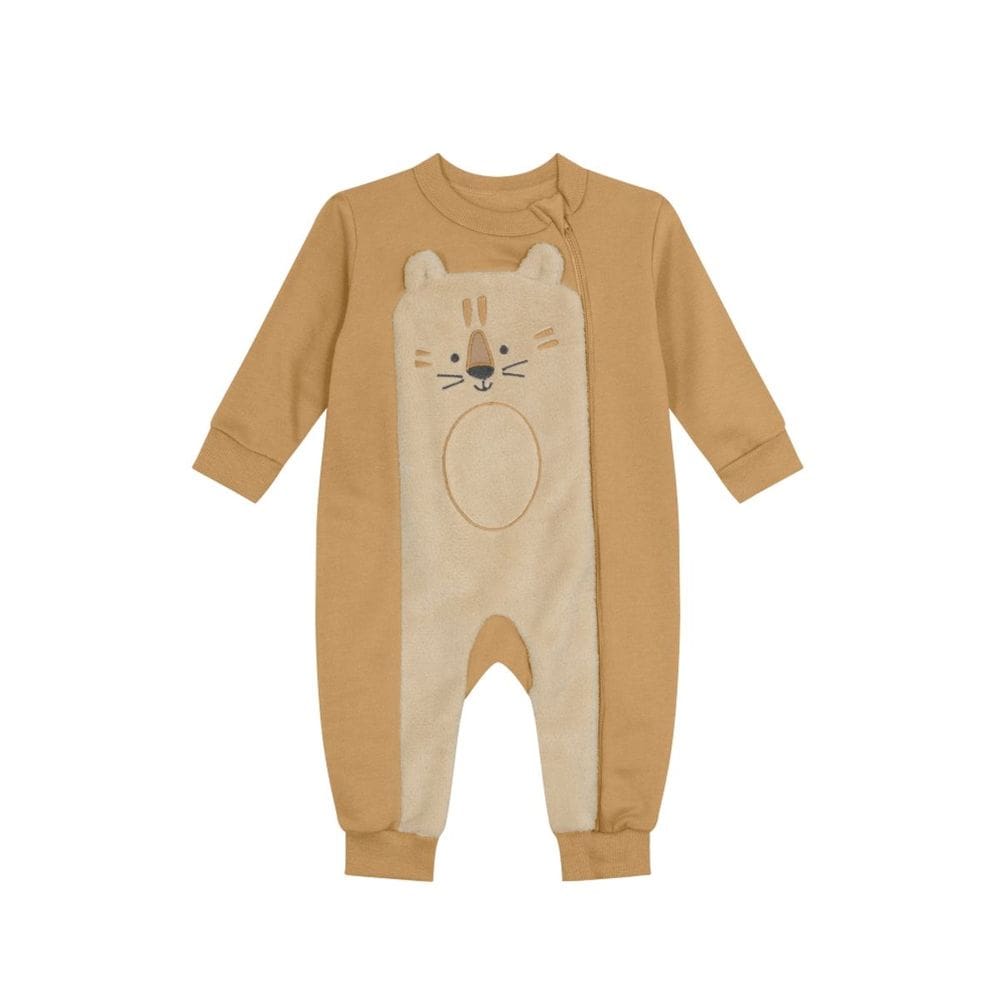 Macacão Marrom Bebê Menino Ursinho Brandili Baby