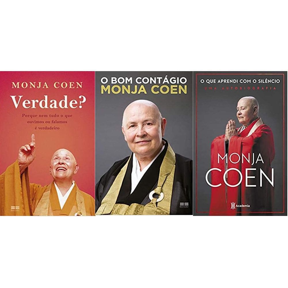 Kit 3 Livros Monja Coen O Bom Contágio + O Que Aprendi O Sil