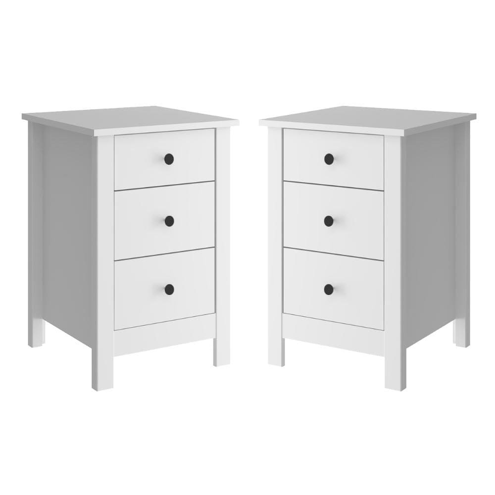 Mesa de Cabeceira Ditália Conjunto c 2 un DM-113 Branco cozy