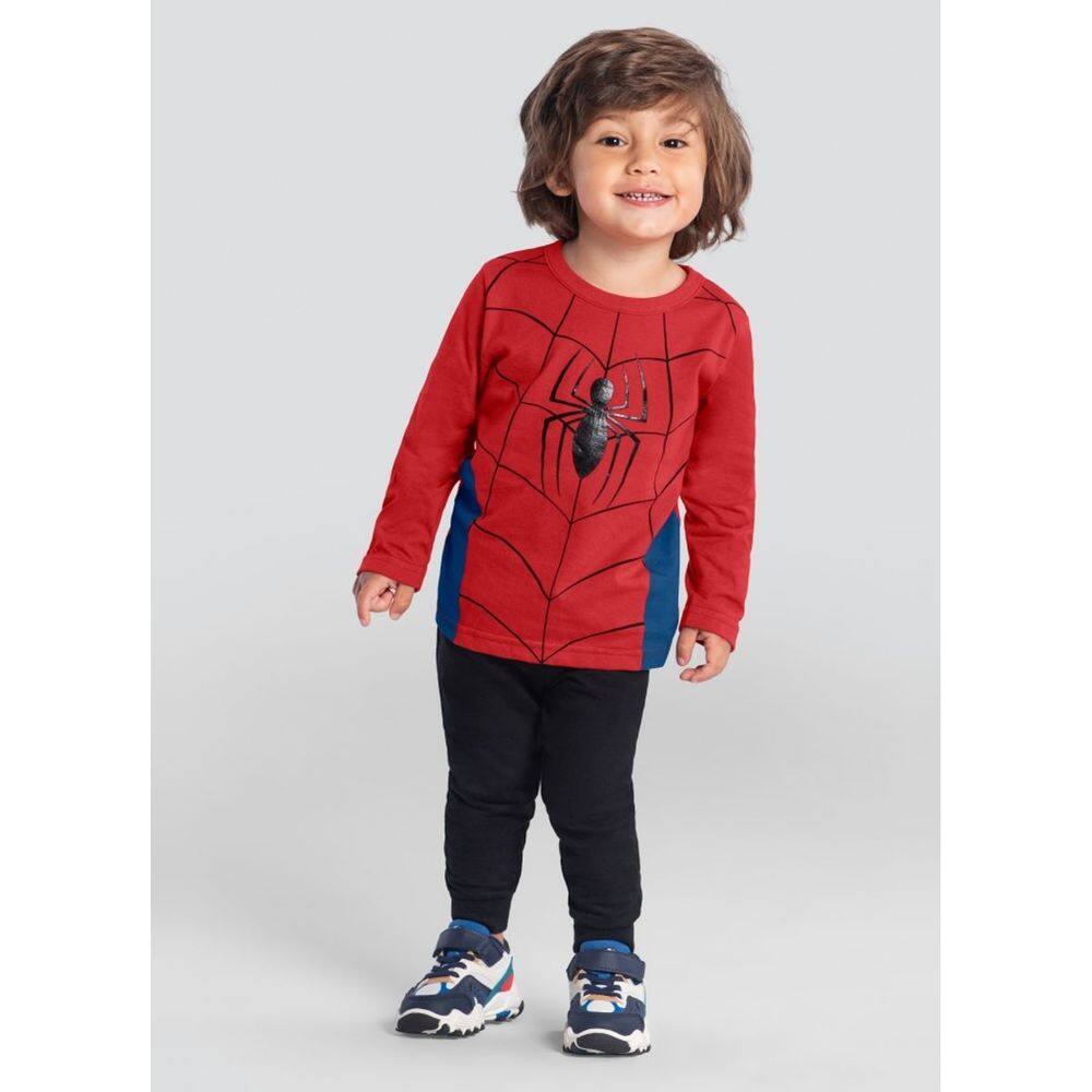 Camiseta Infantil Spider Man Vermelho Brandili