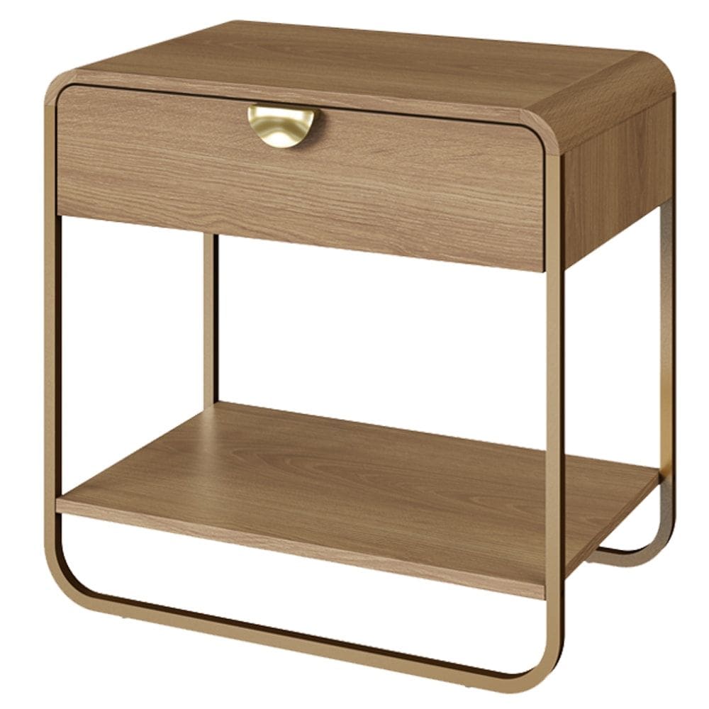 Mesa De Cabeceira 1G Organica 60 cm 28061 Hanover Dourado Artesano