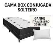 Cama Box Solteiro Conjugada 88x188cm com Travesseiro