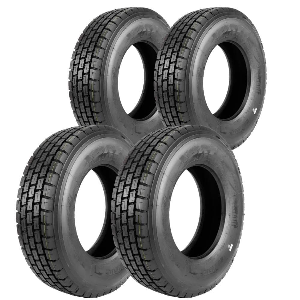 Kit 4 Pneus 275/80R22.5 Borrachudo 18 Lonas 149/146L Robusto B4 Xbri