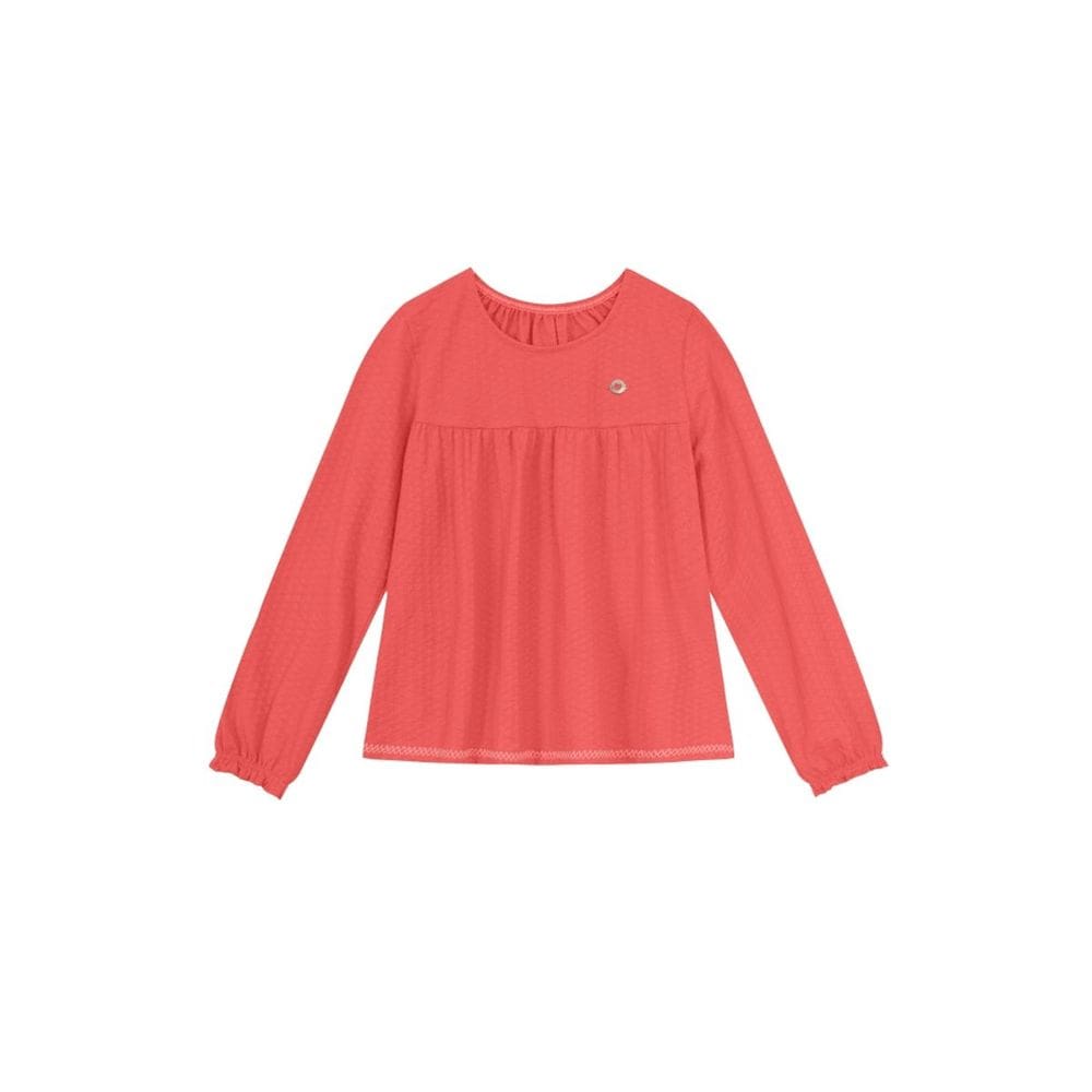 Blusa Infantil Menina Texturizada Vermelho Brandili