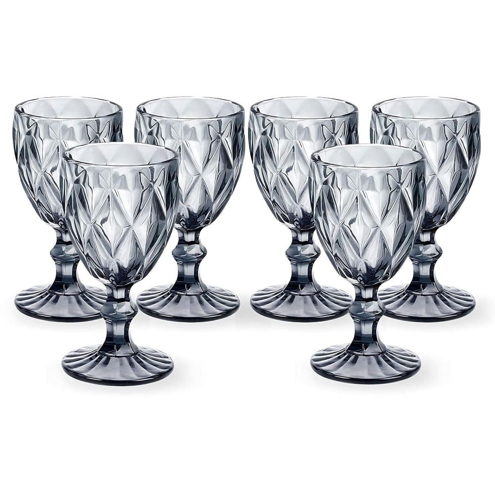 Taça Vidro Diamante 340Ml Copo Água Suco Quality Home