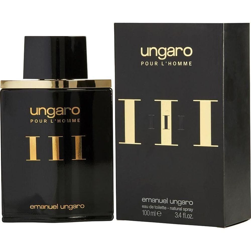 Perfume Masculino Ungaro Iii Ungaro Eau De Toilette Spray 100 Ml (nova Embalagem)