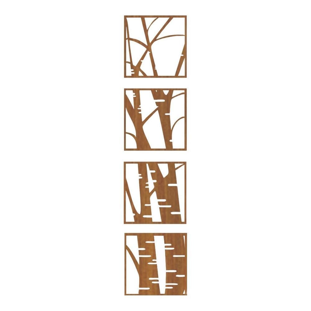 Quadro Decorativo Mdf Carvalho Tronco De Arvore 40X20Cm