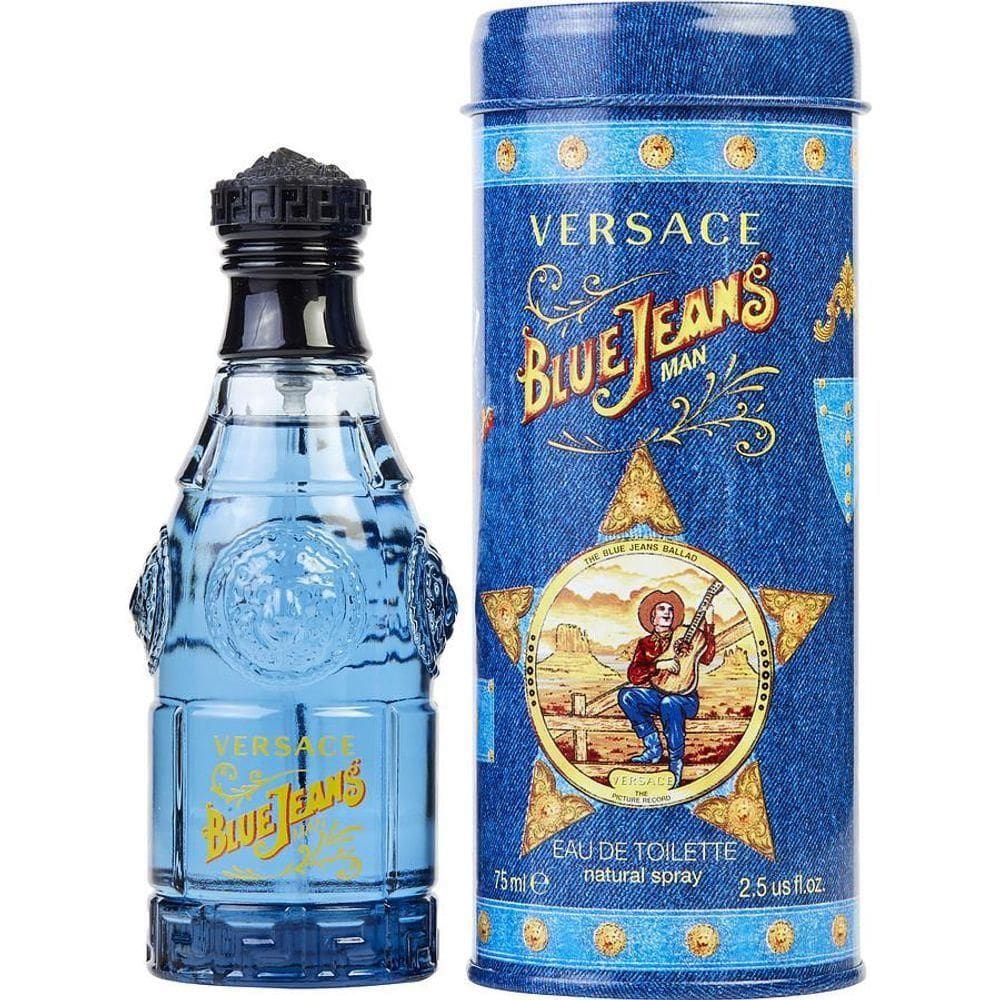 Perfume Masculino Blue Jeans Gianni Versace Eau De Toilette Spray 75 Ml (nova Embalagem)