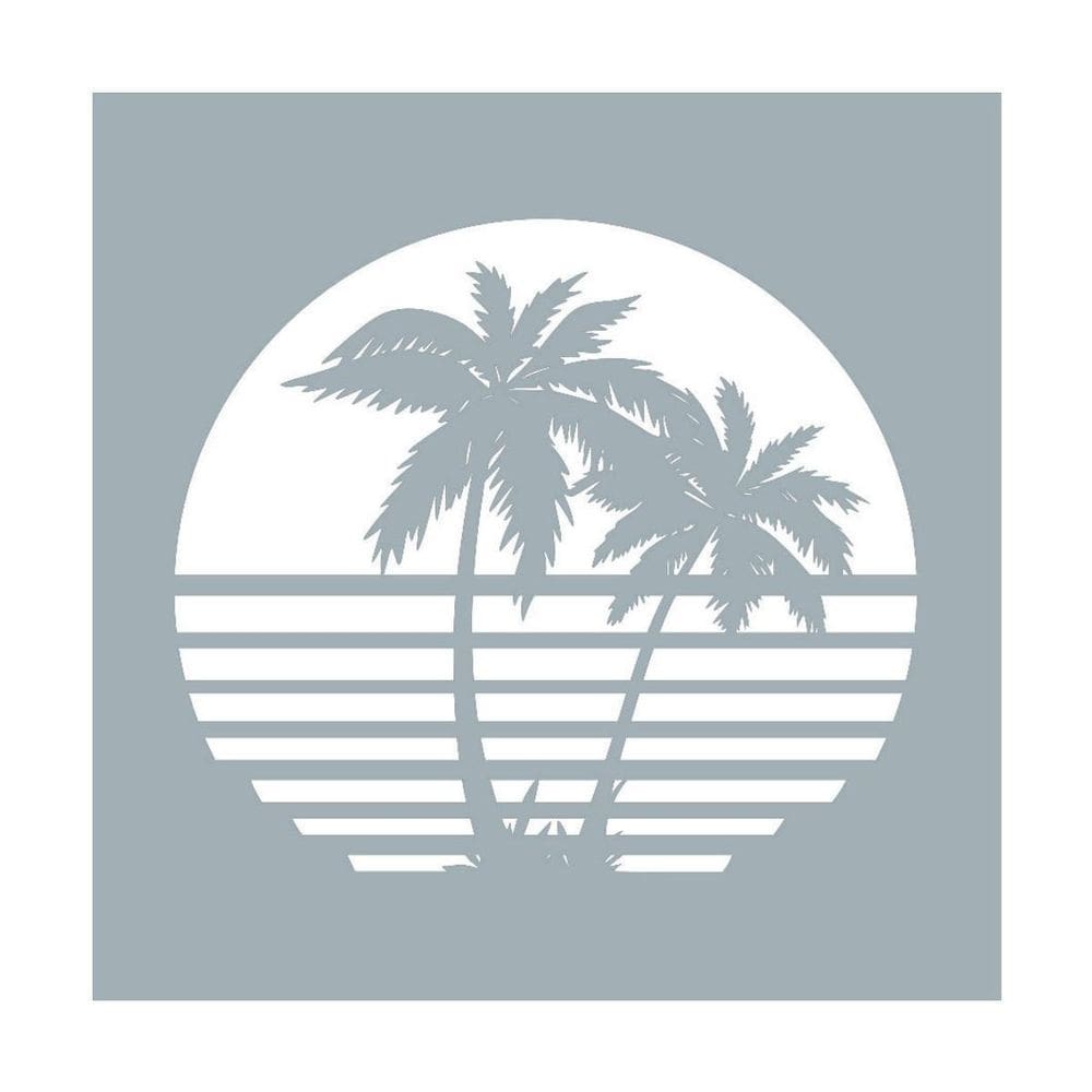 Quadro Decorativo Cinza Mdf Ilha 40X20Cm