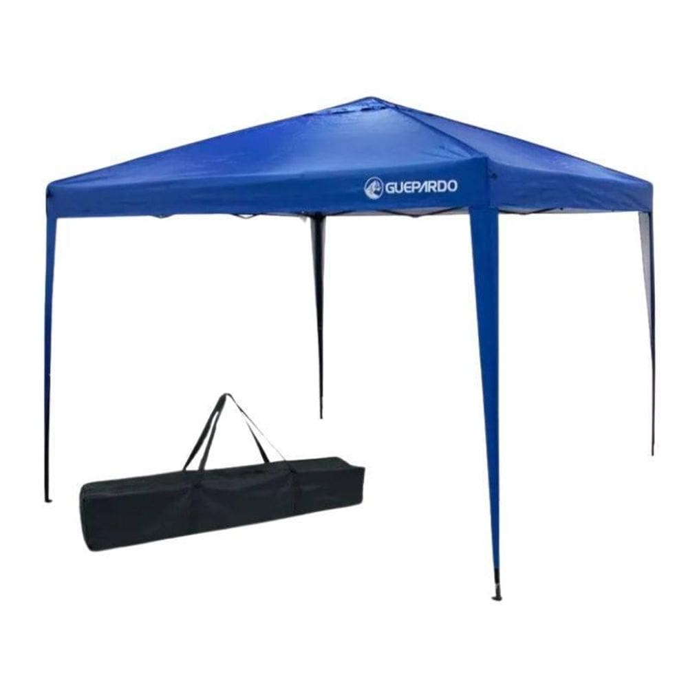 Gazebo Azul Tenda Com Estrutura Articulada 3M X 3M Barraca