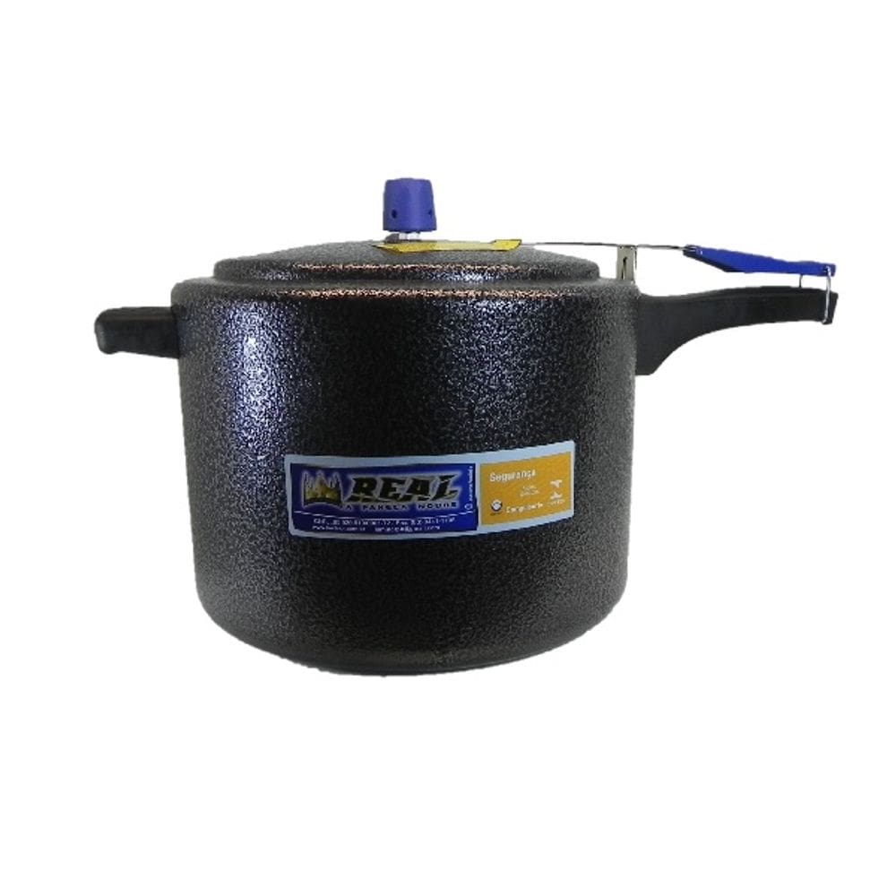 Panela De Pressão 10 Litros Real Alumínio Preto Craquelado