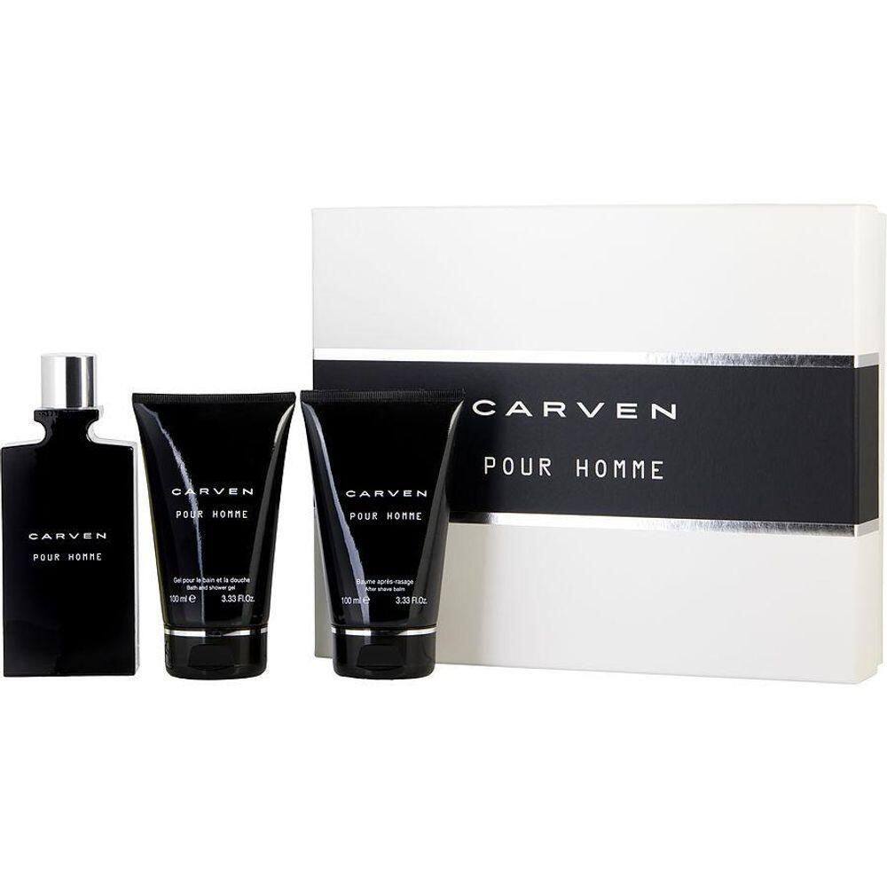 Perfume Masculino Carven Pour Homme Edt Spray 100ml &pós-barba Balm Gel de Banho