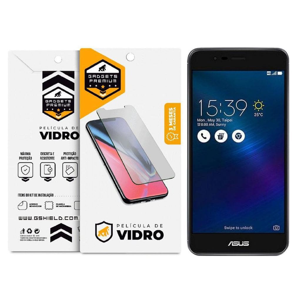 Película Vidro Dupla Asus Zenfone 3 5.2 Ze520Kl Cobre Apena